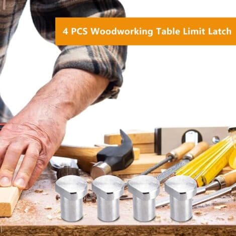 4-piece Bench Stops, Stainless Steel End Stops, Fixed Accessories for Woodworking Tables