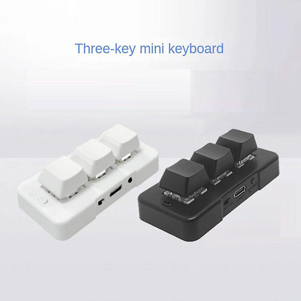 Mk321bt 3-tasters Mini Tilpasset Mekanisk Tastatur Blå Bryter Usb+bt Dual-modus Tilkobling For Spill