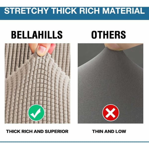 Stretch Kontorsstolskydd - Hög Rygg Spandex med Rutigt Jacquardtyg, Modern Passform