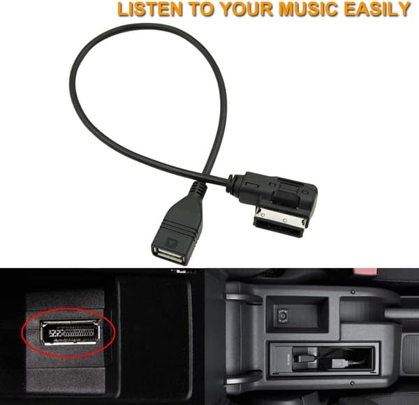 USB-lydkabel med USB-adapter til Audi AMI MMI 2G 3G 3G+