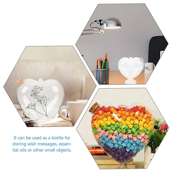 Behållare lock önskar drivande flaska transparent landskap flaska glas förvaringsflaska