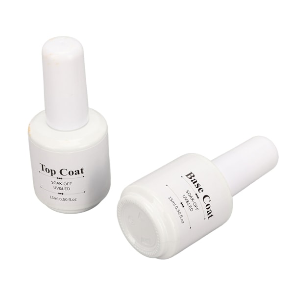 Nagelbas och Topplack Set Super Ljus Långvarig Säker UV Gel Polish Nagelkonst Set för Nagelsalong 0.2