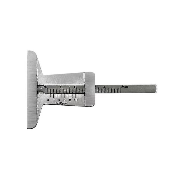 Däckmönsterdjupmätare Bil Däcktestare Checker För Bilreparation Enhetstillbehör(0-50 Mm) Hårdvara(1st, Silver)