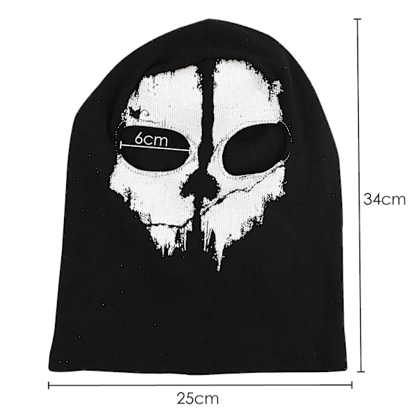 Trixes Ghost Mask - Balaclava Motorcykel Paintball En Storlek Färg Svart R_s