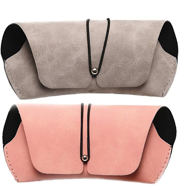 2pcs Sunglasses Case,pu Leather Eyeglass Case, Glasses Case Bag,portable Sunglasses Pouch