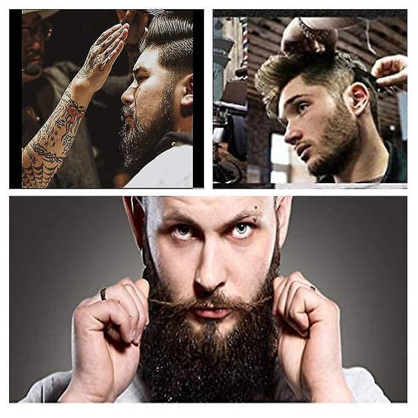 Sammenleggbar Skjeggkam Rustfritt Stål Kam Bart Styling Kam For Bart Og Hår