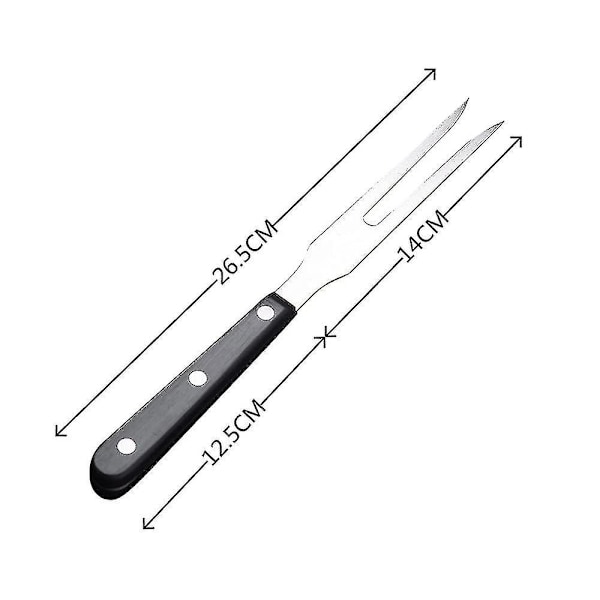 2 stk. serveringsgafler i rustfritt stål for kjøtt, grill, kalkun, stek, middagsselskap og festival