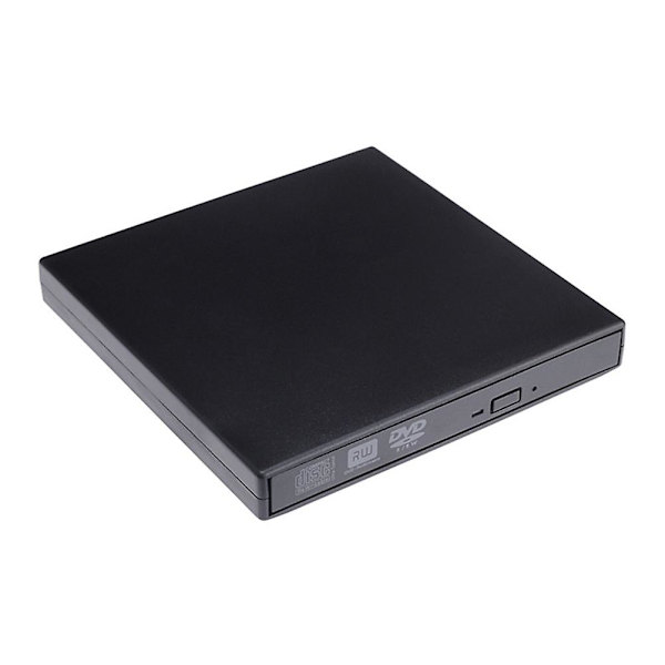 USB 2.0 Ekstern CD-brænder DVD/CD-læser Genopskriverdrev til Windows OS Bærbar computer (Sort)