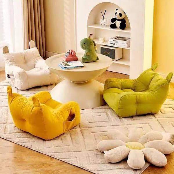 Enkel sofa for barn, liten sofastol, baby lesekrok, barn-FF- hvit White