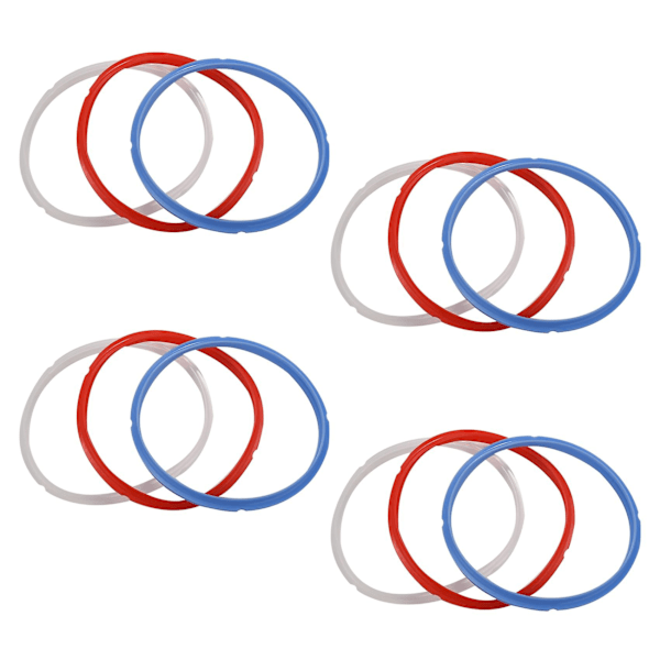 Silicone Sealing Ring For Pressure Cooker Pot Accessories, Red, Blue And Common Transparent White