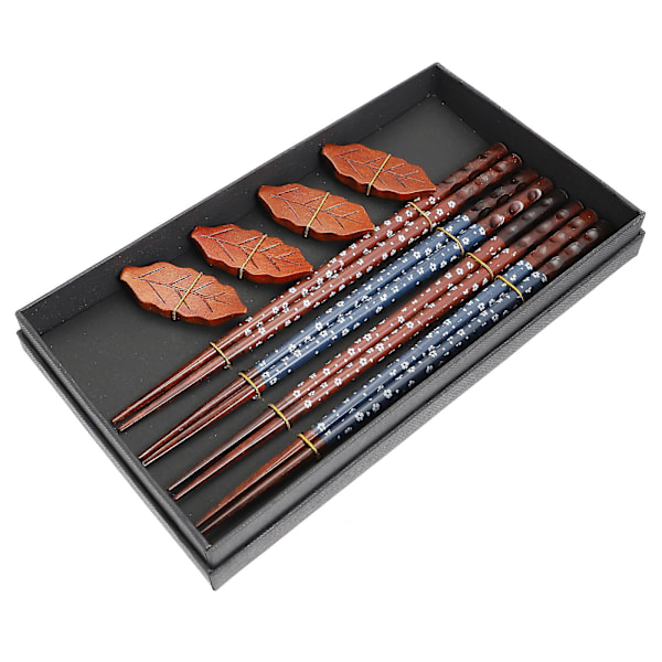 1 Set Chopsticks Set Chopstick Holder Rest Set Wooden Chopsticks Reusable Chopsticks Holder Gift Set