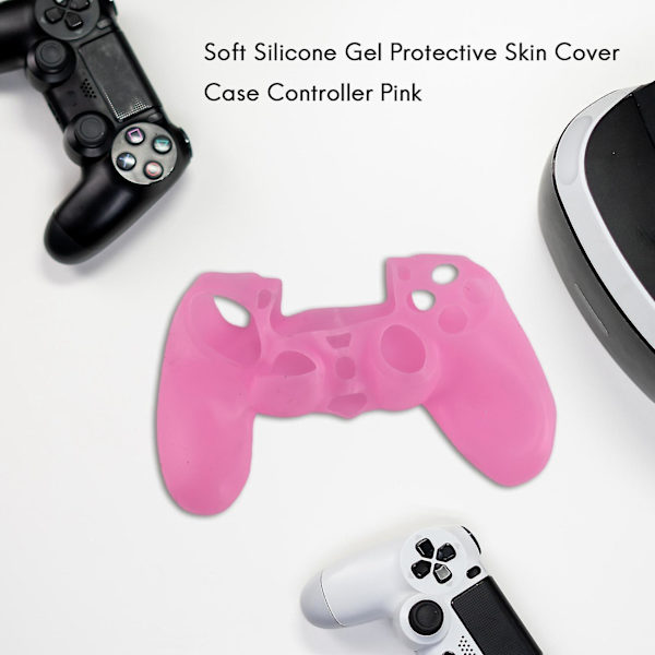 Soft Silicone Gel Protective Skin Case for Controller Pink Hy