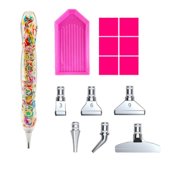 5D Resin Diamantmålning Penna Punkt Borrpennor Lim Lera Bricka Box Set A