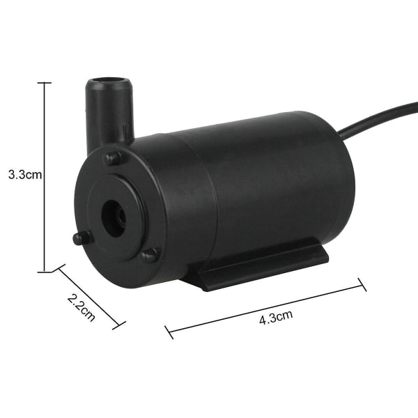 2 st Mini Dykpump 3V-5V Verktyg USB-kontakt 23 cm Kabel Tyst Liten Vattenpump