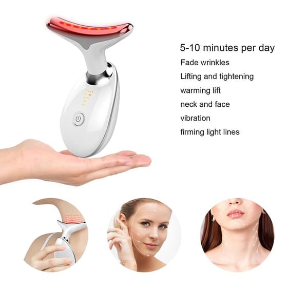 7-farvet LED ansigtsmassager - Multifunktionel hudplejeenhed