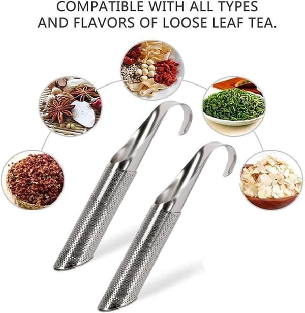2x Tesil rør rustfritt stål nett teinfuser