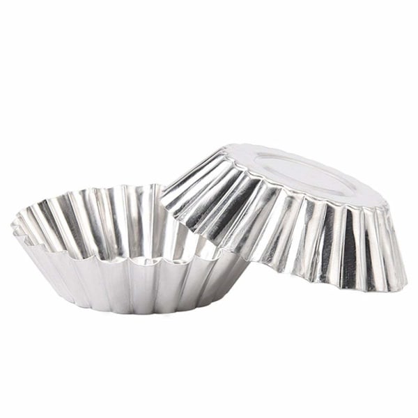 10 stk. Mini terte-/paiformer Gjenbrukbare terteform Cupcake-stekeform for paier Stekeverktøy Non Stick Non-Stick Egg Tart-former