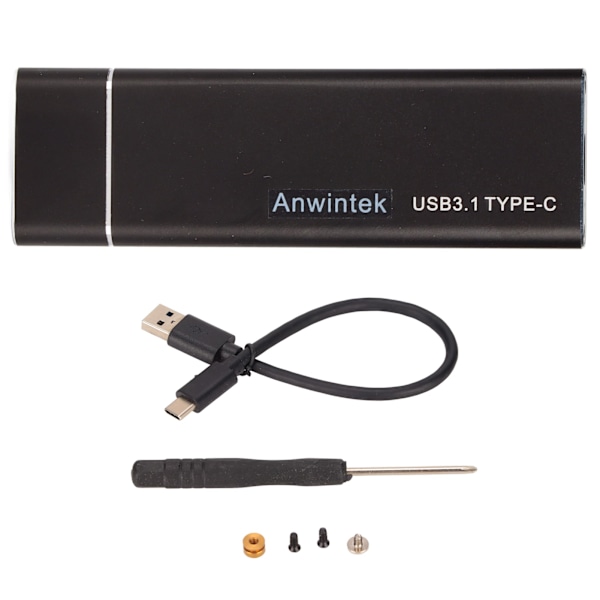 SSD-kotelo M.2 NGFF PCIE NVMe - USB3.1 10G Nopea 2230/2242/2260/2280 Kannettava kiintolevykotelo 0.1