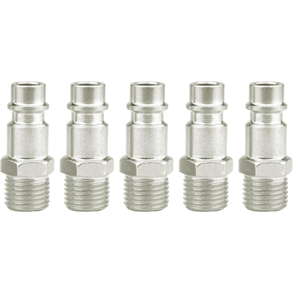 5 stk. Han-gevind Hurtigkoblinger Luftledningskoblinger 1/4\" Bsp Slangefittings Til Luftledning