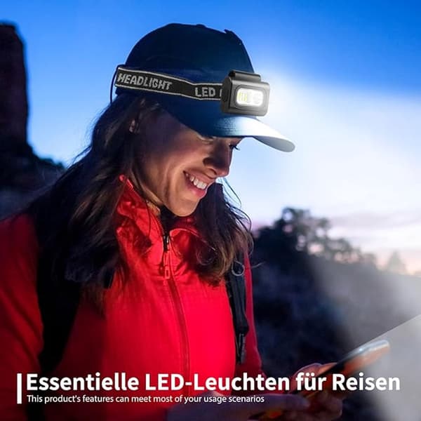 LED-klipslys for løping 500 lumen oppladbart USB-C magnetisk sikkerhetslys med 6 moduser vanntett for løpere camping turgåing svart