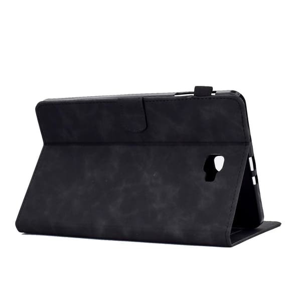 Til Samsung Tab A 10.1 T580/T585 (2016) Præget Flatbed Sort Black Black Samsung Galaxy Tab A 10.1 (201