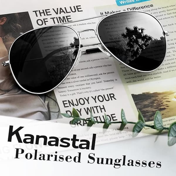 Klassiske Store Aviator Solbriller Menn Polariserte, Lette Metallrammer Retro, Solbriller Kvinner