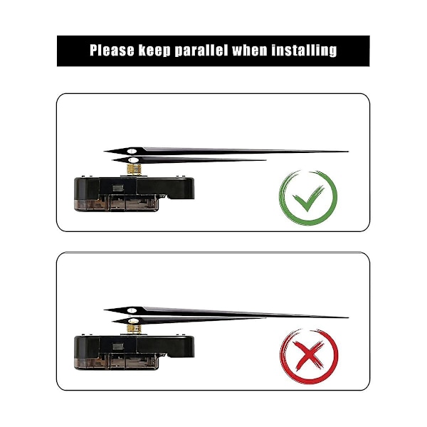 6-pack Klockmekanism Ersättningskit med 7 Klockvisare för Klockreparation DIY Klockreparation