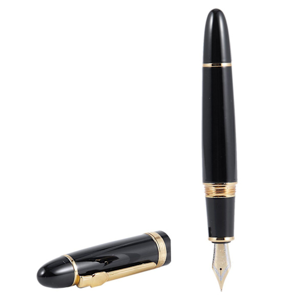 159 18kgp 0,7 mm Medium Broad Nib fyllepenn Gratis kontor fyllepenn med en boks, rød