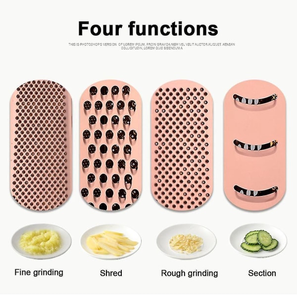 Multifunksjonell grønnsakskutter, ostehøvel, for salat, pommes frites og chips