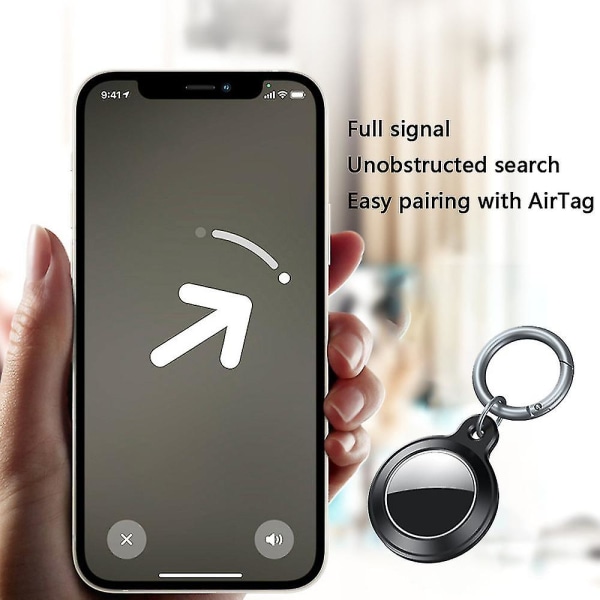 Lærveske til Apple Air Tag Tracker, 4-pakning