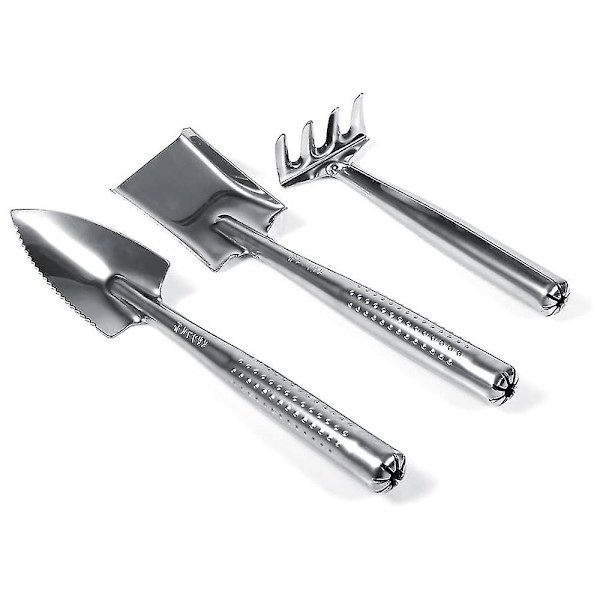Rustfritt stål 3 stk sett Mini hagearbeid plantepotteverktøy liten spade