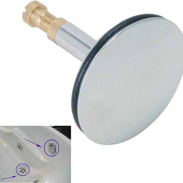 2 pcs Bathtub Swivel Drain Fitting Waterproof Plug Manual Lift Sink Plug Replacement 43 mm, Silver