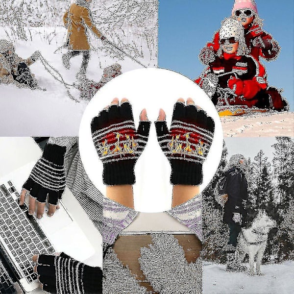 Usb Vinter Arbets Termiska Handvärmare Handskar Full Halv Finger