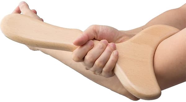 Gua Sha-værktøj i træ, rygmassagebræt, velegnet til cellulite