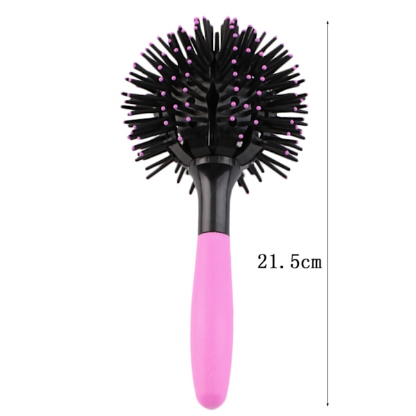 3D Rund hårborste kam, 360° Ball Blowdry HairBrush Styling Wave Brush Curl Defining Brush Hair Curling Brush Define Styling