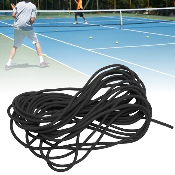 Elastisk snor stretch snor 2,1 mm 5 m solid latex høj styrke elastisk snor til tennistræning udendørs sport sort