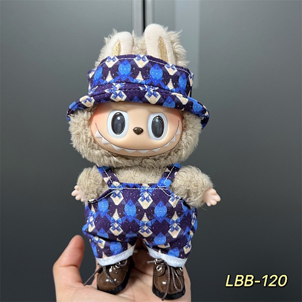 Labubu Modesæt - Outfit til 15/17cm Plysdukker, V1 V2 Stropper Bukser LBB-120