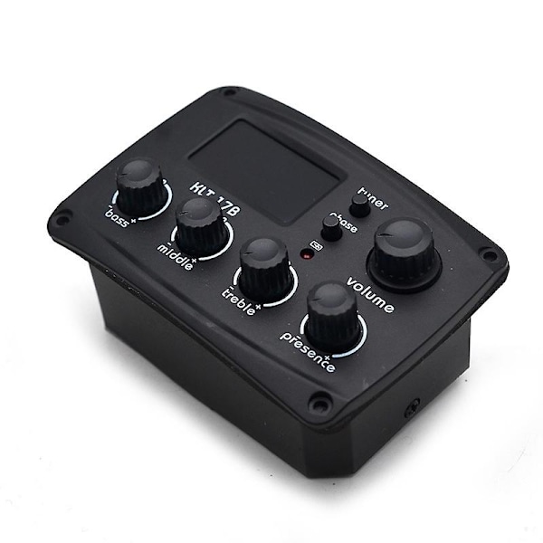 -17b Akustisk Gitar Eq Preamp Med Digital Procedding Tuner 3 Band Eq Equalizer Med Tuner Gitar
