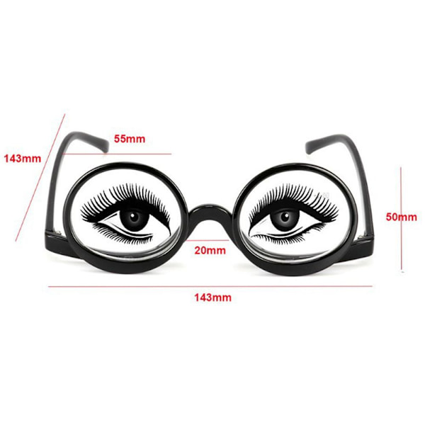 Roterende Forstørrelsesglas Makeup Briller Læsebriller +1.0~+4.0 sort black strength 3.5