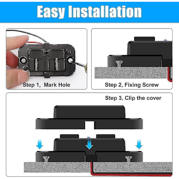 2 stk. 12V USB-stikkontakt, dobbelt hurtigopladning 3.0 12V stikkontakt USB-oplader & Pd Type-c (USB C), 12V 24V USB-oplader vandtæt strømstikadapter billader