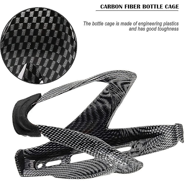 Cykelflaskeholder, populær form kulfiber tekstureret plast multifunktionel gave