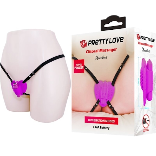 Pretty Love - Heartbeat Klitoris Massager 10 Vibrationsindstillinger Lilla 90