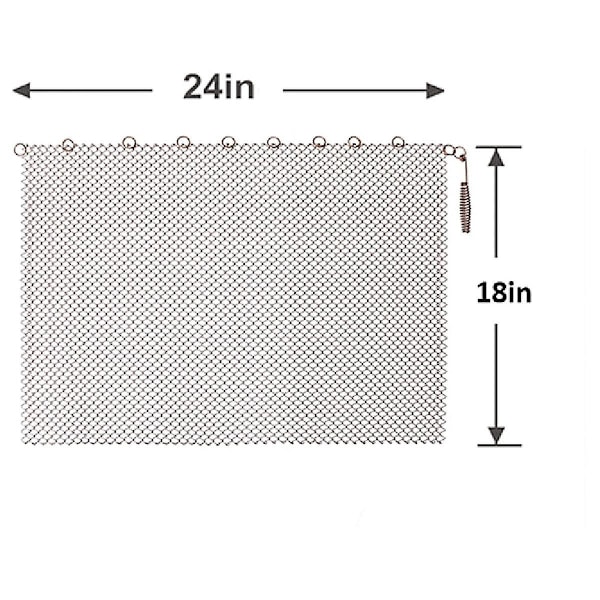 Takkatulen suojaverkko, 2 kpl kipinänestesuojaa, metalliverkko, vetoketjulla, kotiin