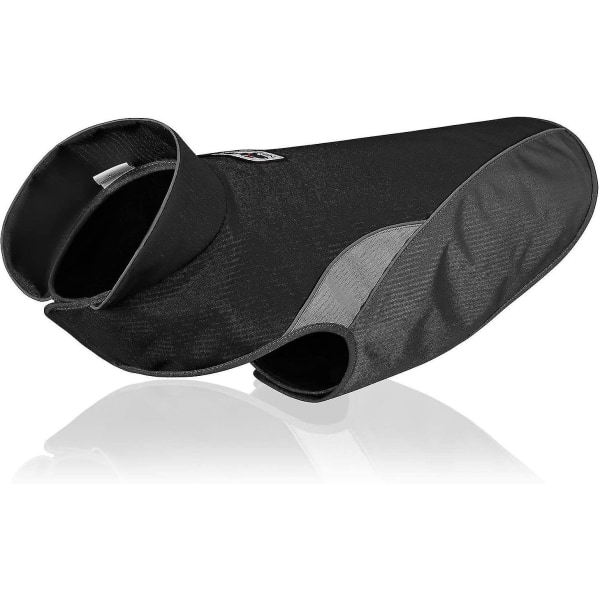 Vanntett fleece-hundevest for kaldt vær, vinterfrakk med refleksstriper, svart, XXL