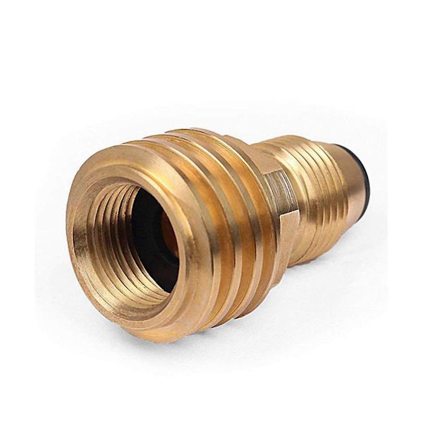 2 stk. Propangasadapter konverterer Lp Tank Service Valve til Qcc1/type1 Udløb Messingadapter