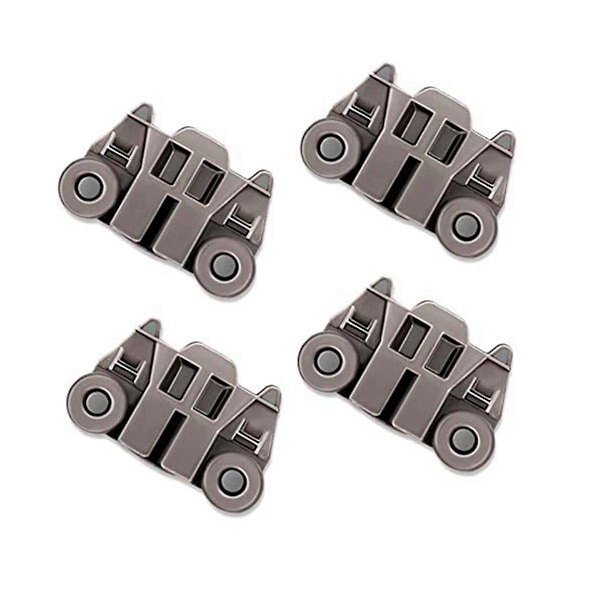 Diskmaskinshjul 4-pack W10195417 Diskmaskinshjul med stålskruvar för hjul