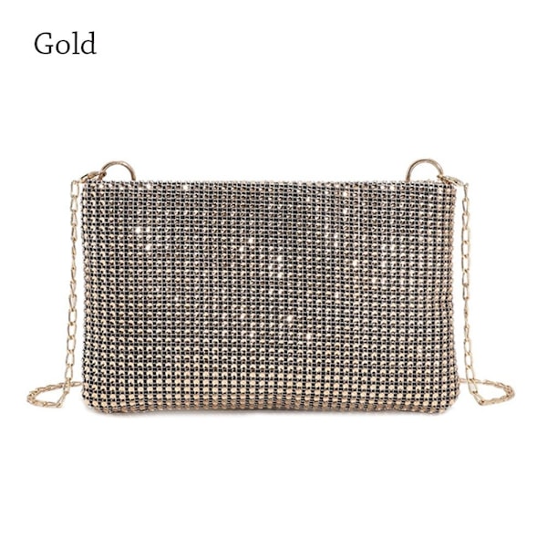 Dame Bryllupsfest Clutch Skuldertasker Håndtasker gold