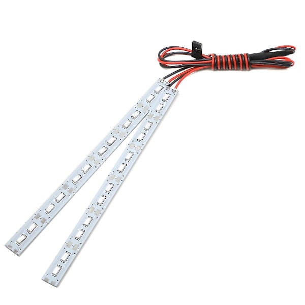 24 Led Chassis Lys Metall Led Strip 6v For 1/10 1/8 Rc Bil Crawler, Blå