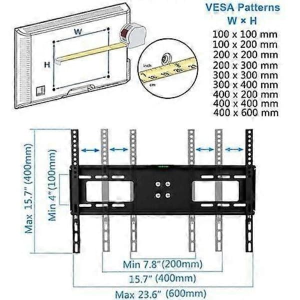 Universal TV Stand for TVs between 32 and 55 inches LCD/LED/Plasma, Adjustable Height and Load Capacity