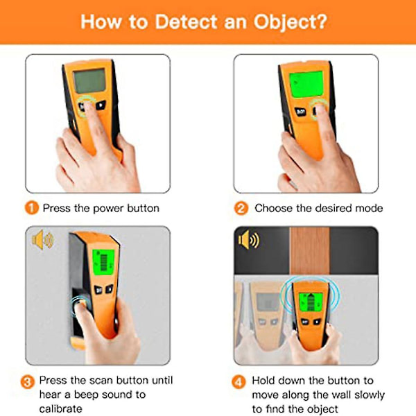 Stud Finder Väggdetektor Elektronisk Stud Sensor Väggscanner Multifunktionell Vägg Stud Sensor Detektor Med Lcd-display